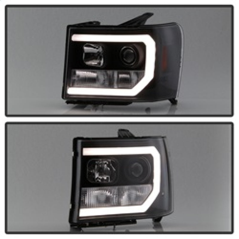Spyder 5083630 fits GMC 07-13 Sierra 1500/2500/3500 V2 Projector Headlights- Bl