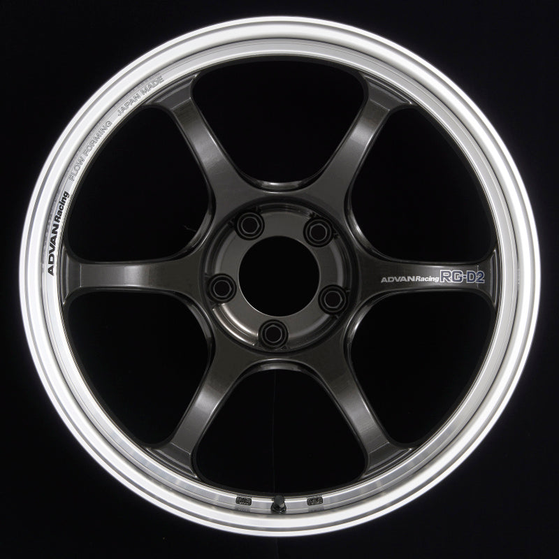 Advan YAT8I43EMBG RG-D2 18x9.0 +43 5-114.3 Machining & Black Gunmetallic Wheel