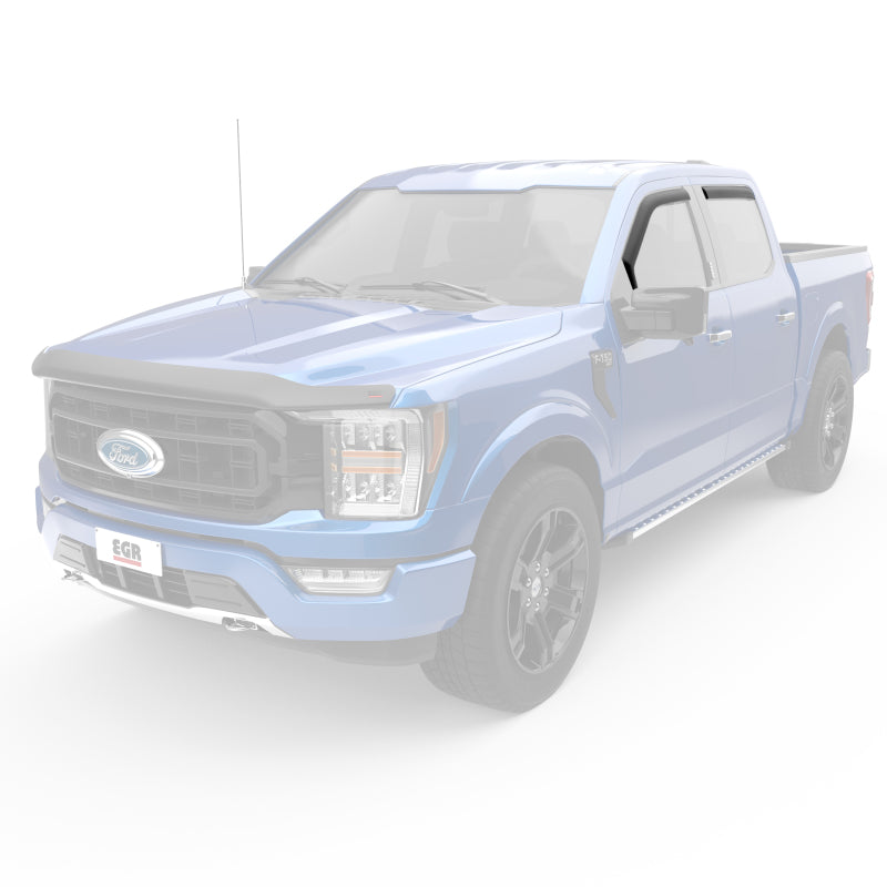 EGR 573495 15+ fits Ford F150 Crew Cab In-Channel Window Visors - Set of 4 - Matte (573495)