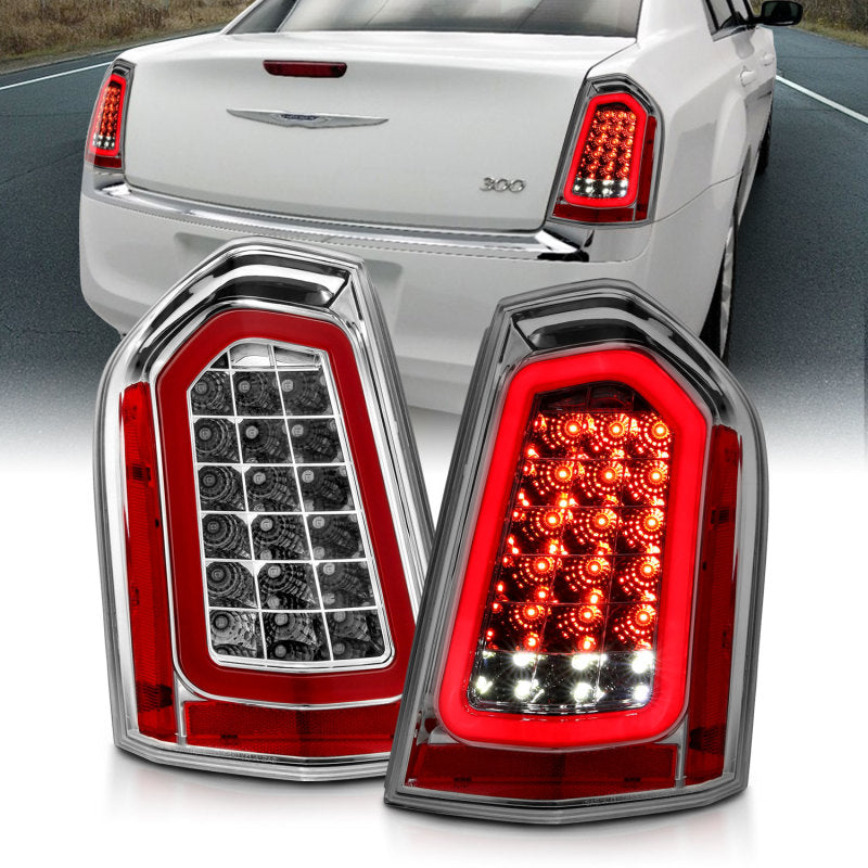 ANZO 321344 fits Chrysler 11-14 300 LED Taillights Chrome w/ Sequential