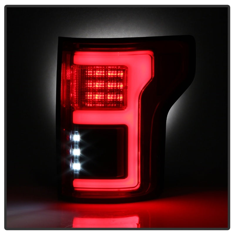Spyder 5085320 fits Ford 15-18 F-150 LED Tail Lights (w/Blind Spot) - Red Clear