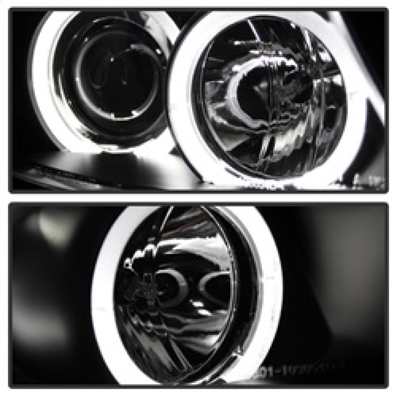 Spyder 5009005 fits BMW 06-08 E90 3-Series Projector LED Halo Amber Reflctr Rpl