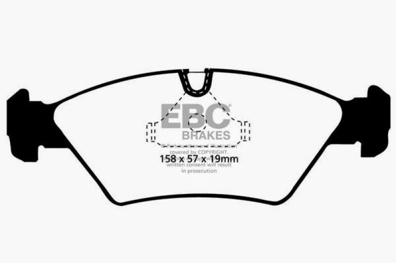 EBC DP2414 fits BMW 85-86 524 TD 2.4 TD (E28) Greenstuff Front Brake Pads