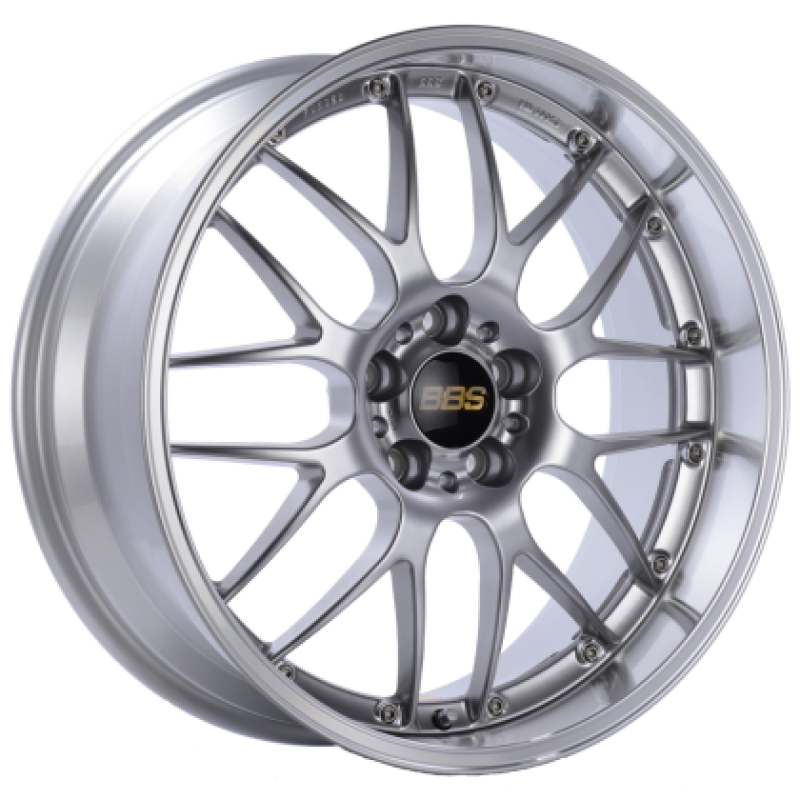 BBS RS910EDSPK RS-GT 18x8 5x112 ET35 Diamond Silver Center Diamond Cut Lip Wheel - 82mm PFS Required