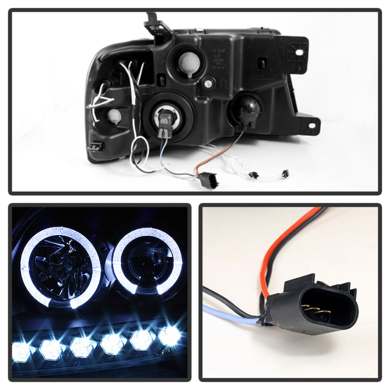Spyder 5078834 fits Ford 04-08 F150 Projector Headlights V 2 CCFL Halo LED Blk