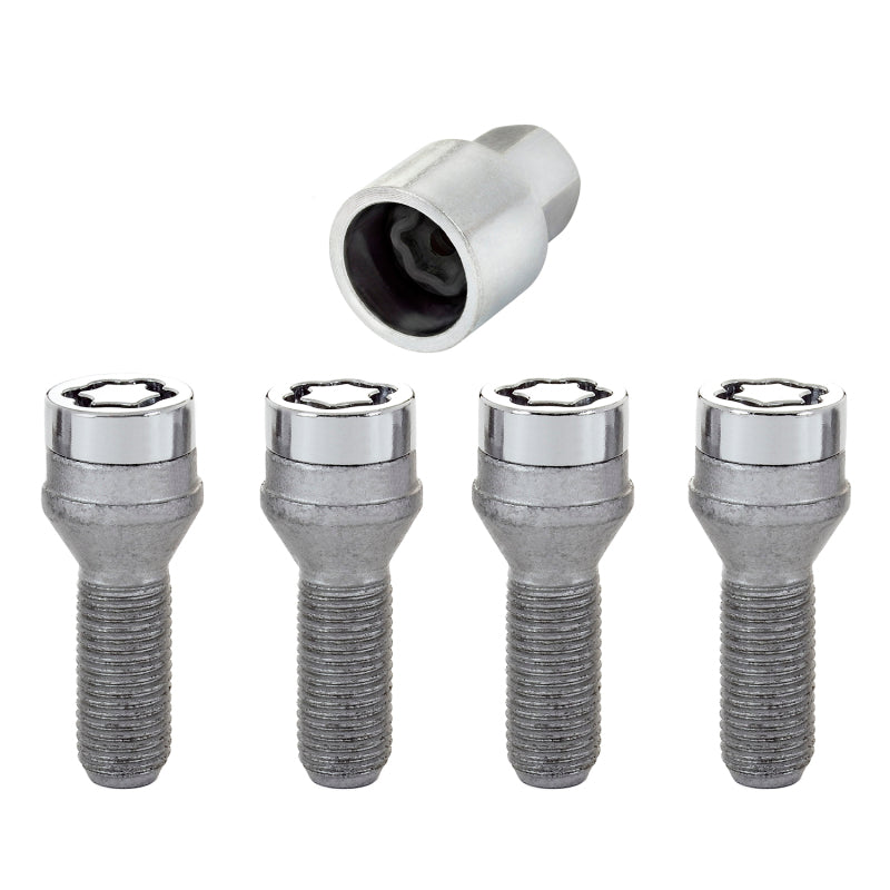 McGard 27186 Wheel Lock Bolt Set - 4pk. (Cone Seat) M12X1.75 / 19mm Hex / 28.9mm Shank Length - Chrome