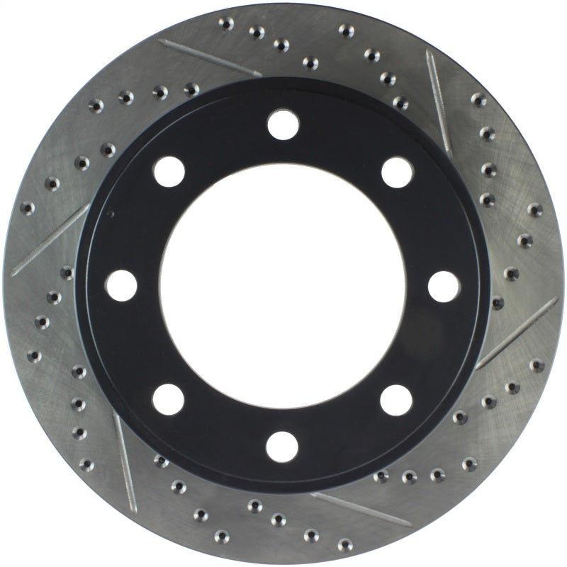 Stoptech 127.65086L 00-05 Ford Excursion 4WD / 99-04 F250/F350 Pickup Front Slotted & Drilled Left Rotor