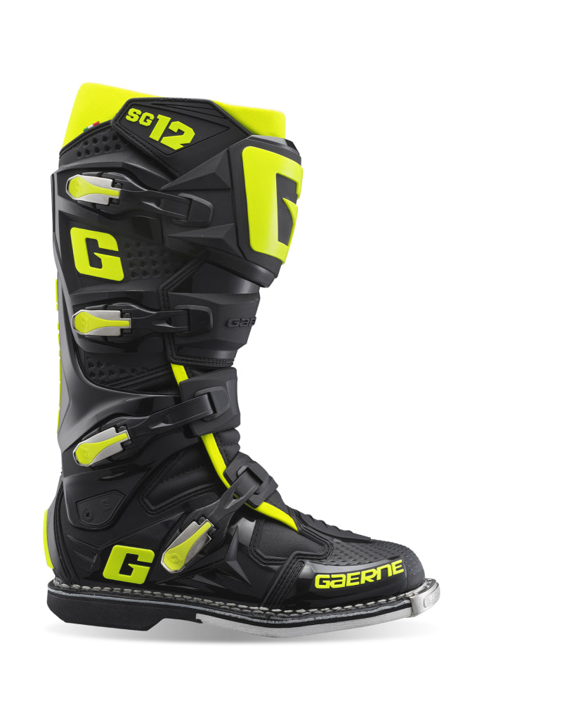 Gaerne  2174-089-8 SG12 Boot Black/Fluorescent Yellow Size - 8