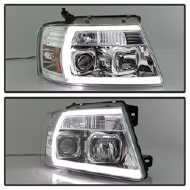 Spyder 5084637 fits Ford 04-08 F-150 Light Bar Projector Headlights - Chrome (P