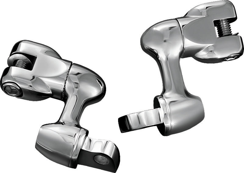 Kuryakyn 4556 Kuryakyn 2in Adjustable Lockable Offsets With Male Mount Adapter Chrome