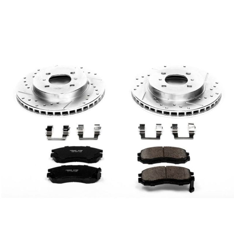 PowerStop K1214 fits Mitsubishi 98-02 Mirage Front Z23 Evolution Sport Brake Kit