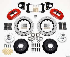 Wilwood 140-10816-DR fits Narrow Superlite 6R Front Hub Kit 14.00in Drill Red 6