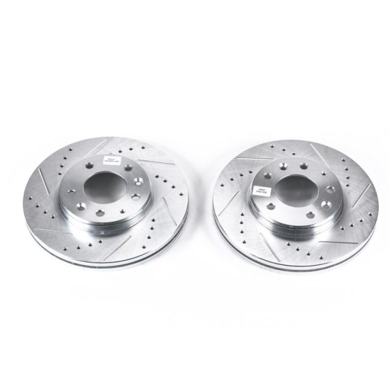 PowerStop fits Mazda 03-05 6 Front Evolution Drilled & Slotted Rotors - Pair