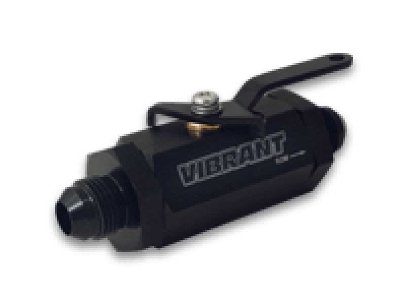 Vibrant 16744 -4AN to -4AN Male Shut Off Valve - Black