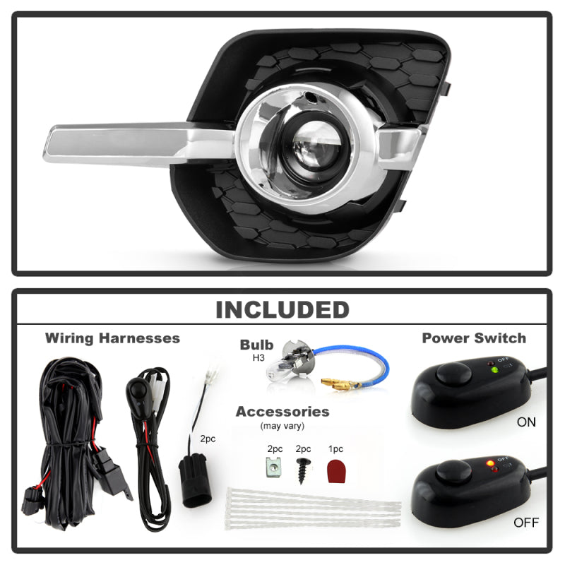 Spyder 9050978 fits Chevrolet 10-16 Equinox OEM Style Fog Lights w/Switch (H3 1
