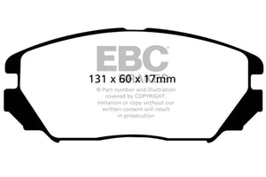 EBC UD1125 08-09 fits Hyundai Azera 3.3 Ultimax2 Front Brake Pads