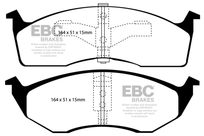 EBC DP21065 fits Chrysler 95-97 Concorde 3.3 Greenstuff Front Brake Pads