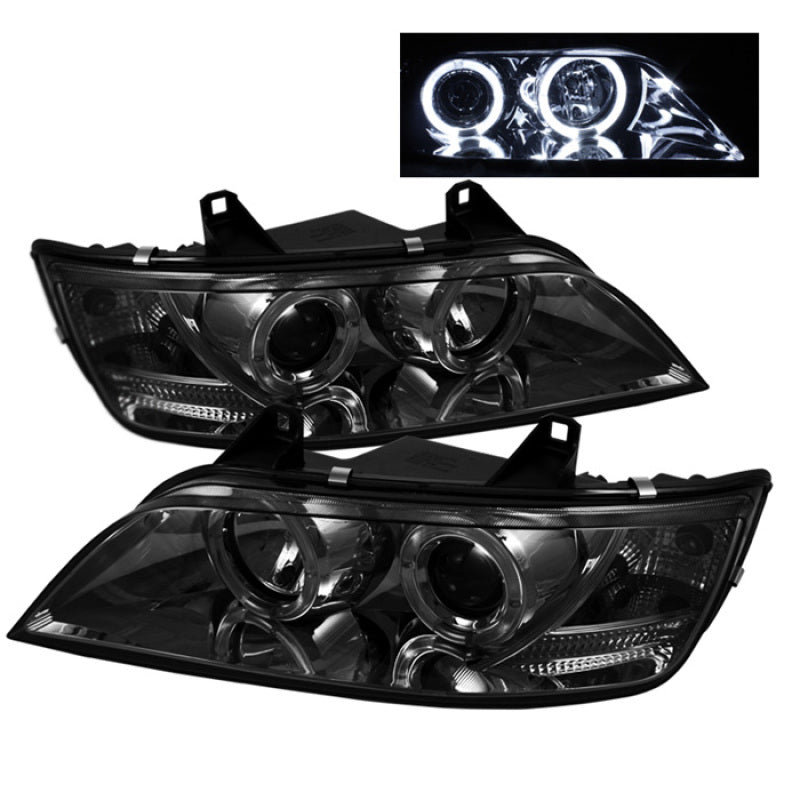 Spyder 5009104 fits BMW 96-02 Z3 Projector Headlights LED Halo Smoke High H1 Lo