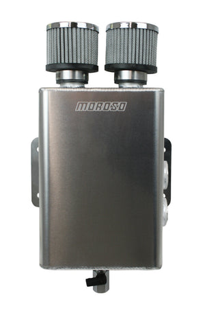 Moroso 85392 Breather Tank/Catch Can -16An Female Inlet - Right Side - Two Breat
