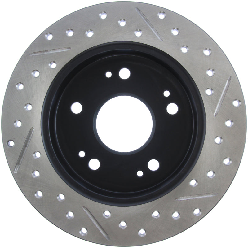 Stoptech 127.40040R 06-09 fits Honda Civic Ex/Si Slotted & Drilled Right Rear Rotor
