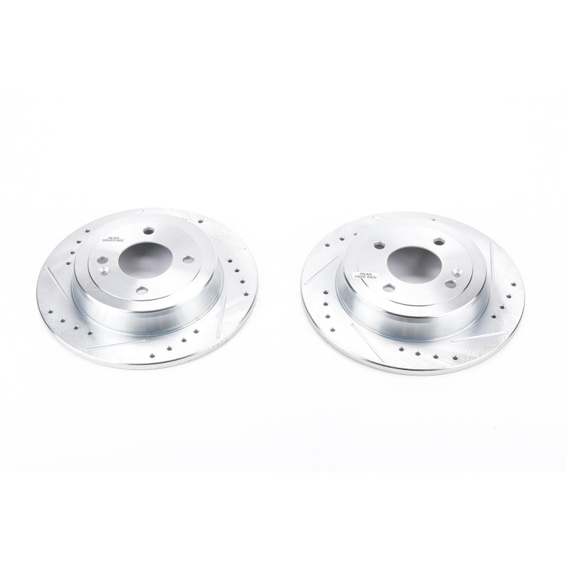 PowerStop fits Hyundai 12-19 Accent Rear Evolution Drilled & Slotted Rotors -