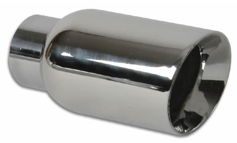 Vibrant 1270  Round SS Exhaust Tip (Double Wall Angle Cut Beveled Outlet) 3in.