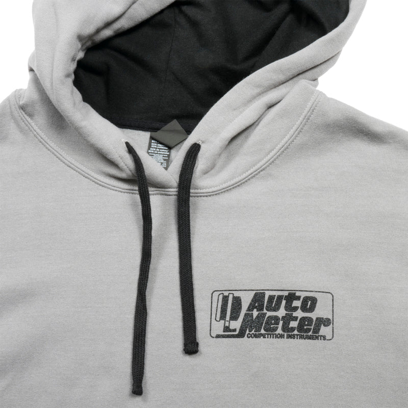 AutoMeter 0449L Gray Competition Pullover Hoodie - Adult Large