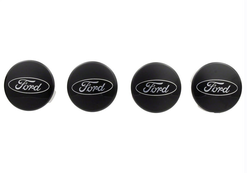 fits Ford Racing M-1096K-BCC Car Black and Chrome Wheel Cap