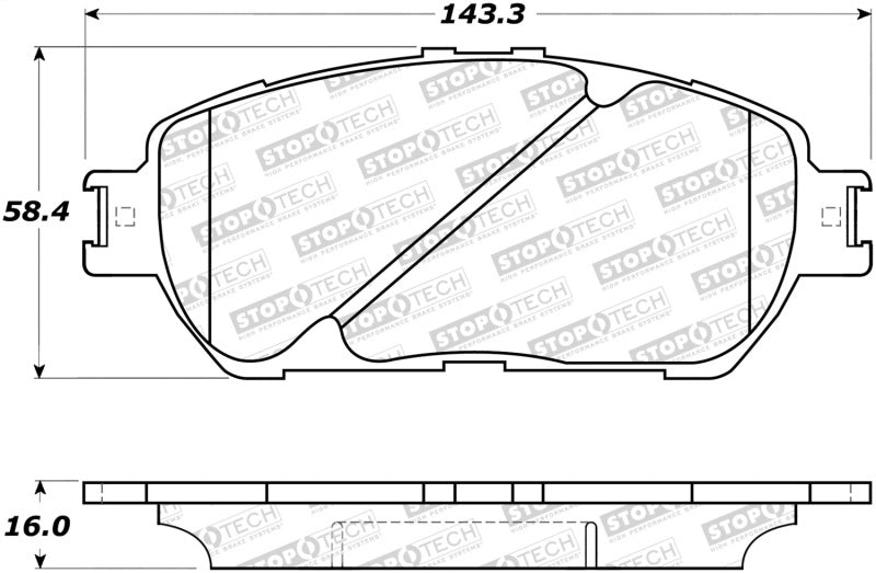 Stoptech 308.0906 Street Brake Pads