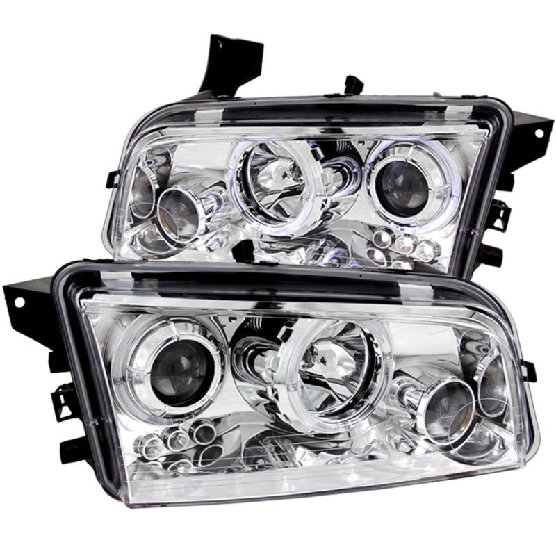 ANZO 121382 2010 fits Dodge 06-20 Charger Projector Headlights w/ Halo Chrome