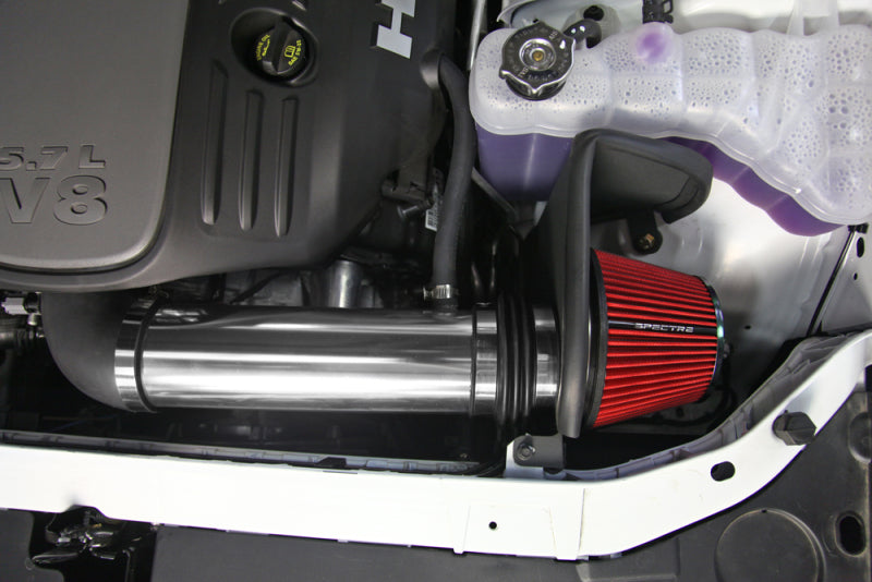 Spectre 9036 11-17 fits Dodge Challenger/Charger 5.7L V8 Air Intake Kit - Polished w/Red Filter