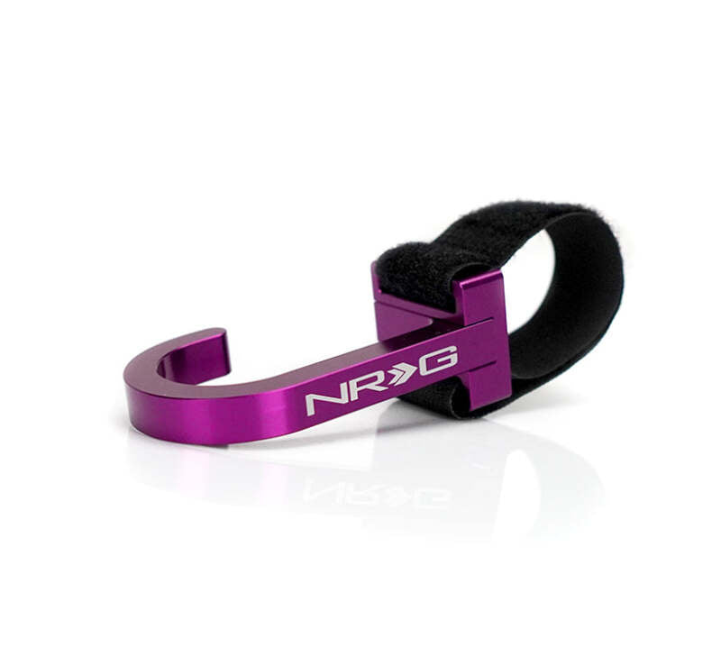 NRG STR-100PP Steering Wheel Hook CNC Aluminum w/ Laser Logo - Purple