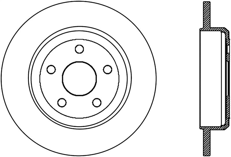 Stoptech 128.58005L Drilled Sport Brake Rotor 11-17 Jeep Grand Cherokee (Excludes SRT8)