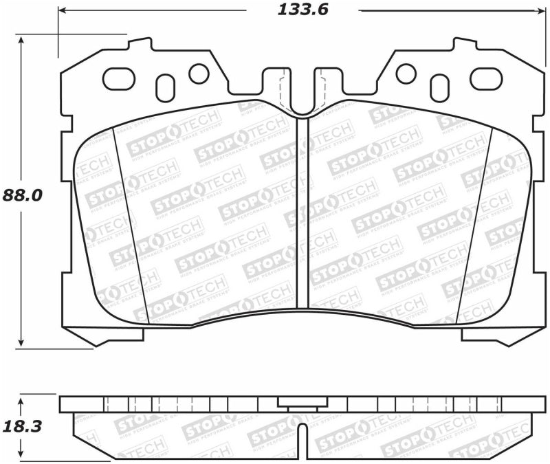 Stoptech 308.1282 Street Brake Pads