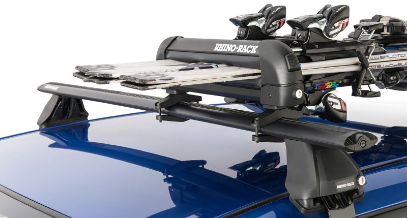 Rhino-Rack 573 Universal Ski/Snowboard Carrier - Fits 3 Pairs of Skis or 2 Snowboards - Black