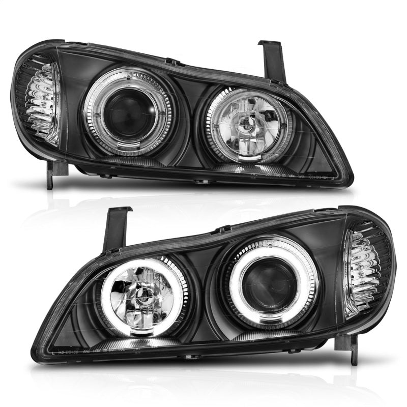 ANZO 121077 2004 fits Infiniti 00-20 I30 Projector Headlights w/ Halo Black