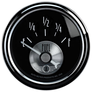 AutoMeter 2016 AutoMeter Gauge Fuel Level 2-1/16in. 240 Ohm(e) to 33 Ohm(f) Elec Prestige Blk. Diamond