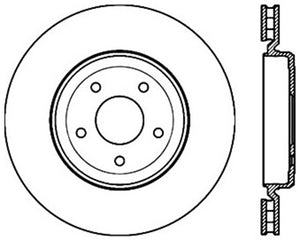 Stoptech 126.62103CSL Power Slot 06-10 Corvette (Z06) / 10 Corvette Grand Sport Rear Left Slotted CRYO Rotor