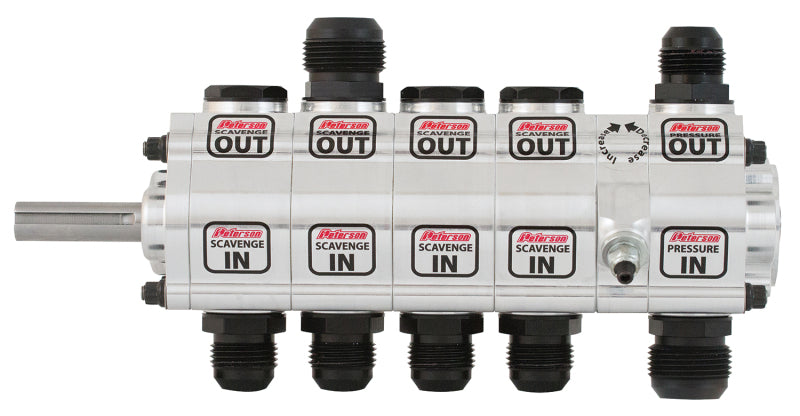 Peterson Fluid Systems 1142205 R4 5-Stage Oil Pump - Right Side Mount - HV - Rear Drive - Front Pressure