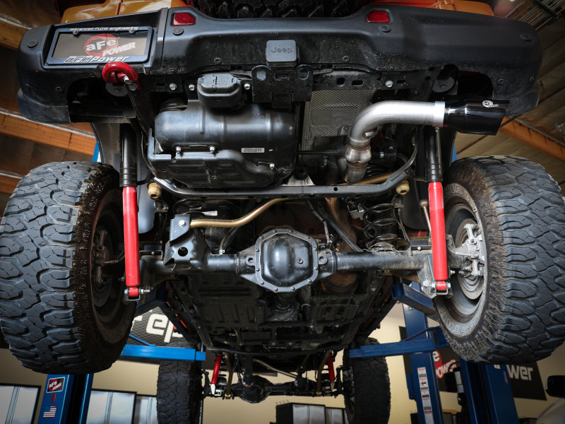 AFE 49-38092-B fits Jeep Wrangler Large Bore-HD 3in 304 Stainless Steel DPF-Bac