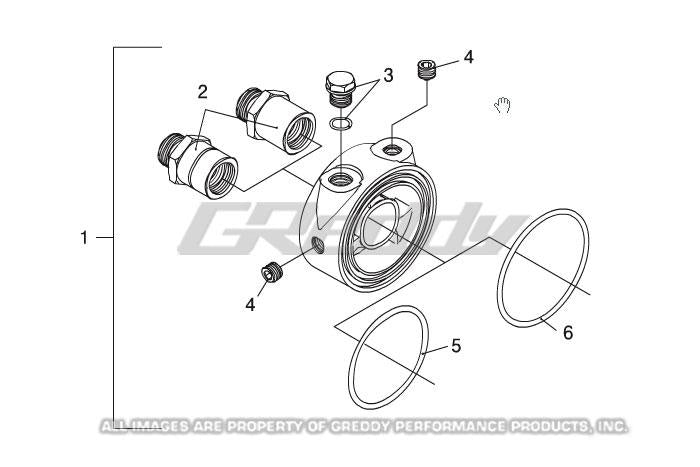 GReddy 12002801 Universal Oil Filter Block Adapter
