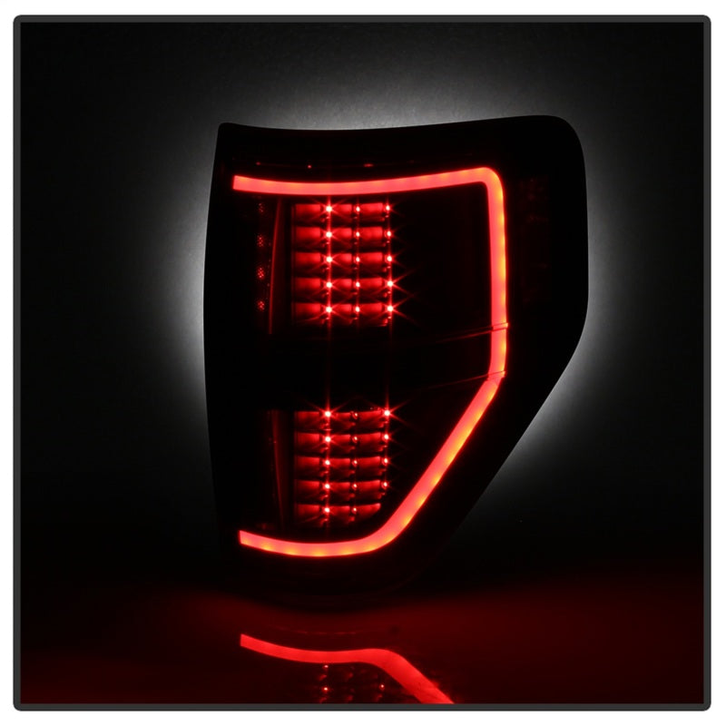 xTune 9042188 09-14 fits Ford F-150 Light Bar LED Tail Lights - Black (ALT-JH-F