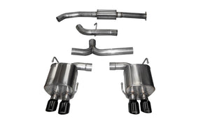 CORSA Performance 14857BLK Corsa 2015-2021 fits Subaru WRX Cat Back Exhaust Black Quad 3.5in Tips *Sport*