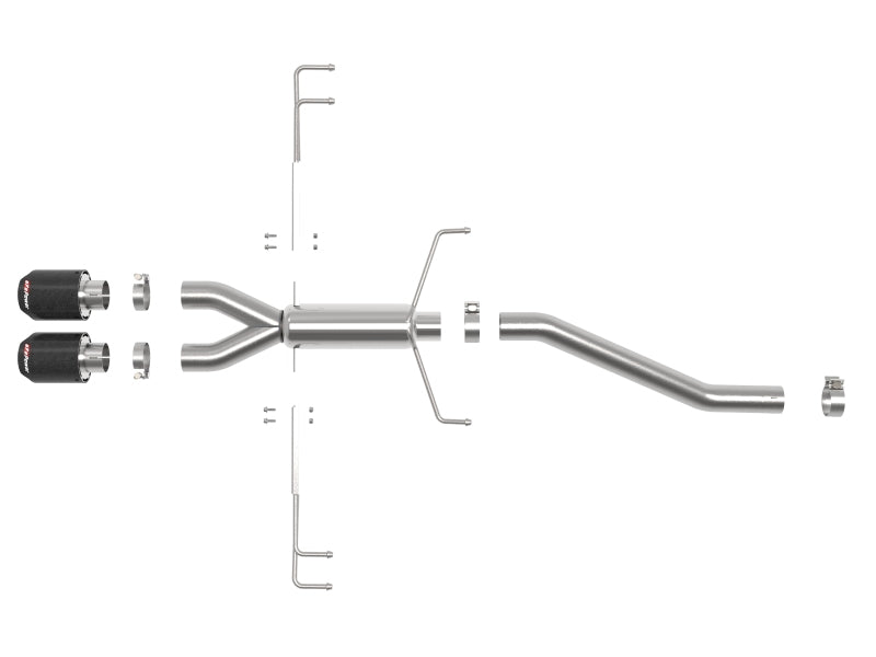 AFE 49-36626-C  2.5in 304SS Axle-Back Exhaust System 17-19 fits Honda Civic Typ