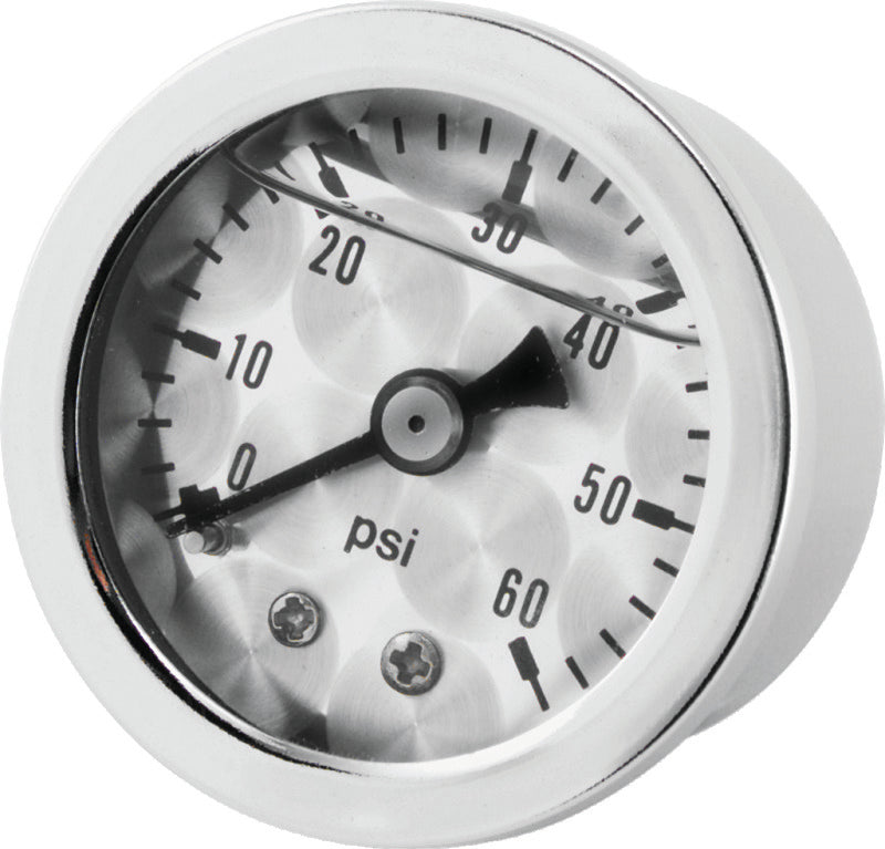 Bikers Choice 210076 Metallic Face Oil Pressure Gauge 0-60 Psi 1/8 NPT