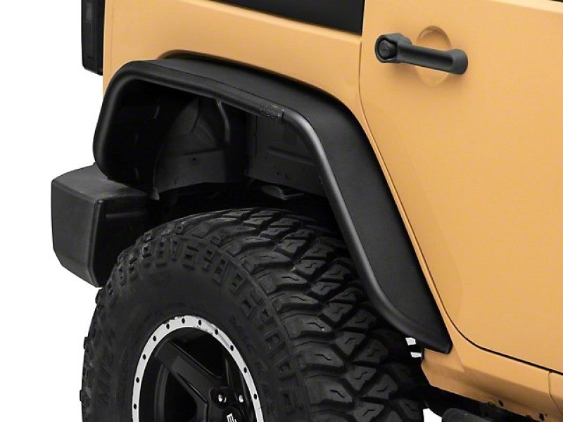 Officially Licensed fits Jeep 07-18 oljJ164977 fits Jeep 07-18 Wrangler JK Tubular Fender Flares w/ fits Jeep 07-18 Logo- Rear