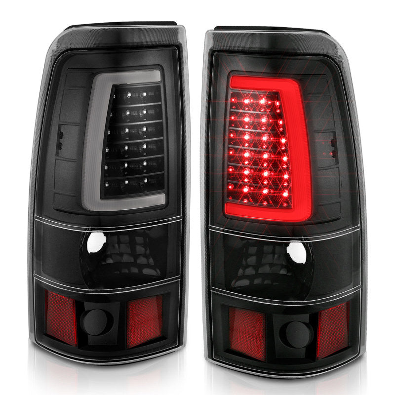 ANZO 311330 1902 fits Chevy 99-20 Silverado 1500 LED Taillights Plank Style Black w/Clear Lens