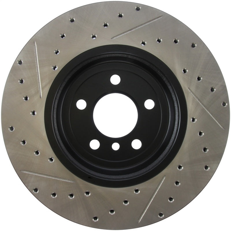 Stoptech 127.34124L 2011-2013 BMW 535i / 2012-2016 BMW 640i Slotted & Drilled Front Left Brake Rotor