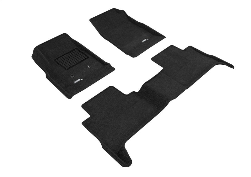 3D L1CH06704709 Maxpider 15-22Chevrolet Colorado Crew Cab Elegant 1st 2nd Row - Floor Mat Set (Black)