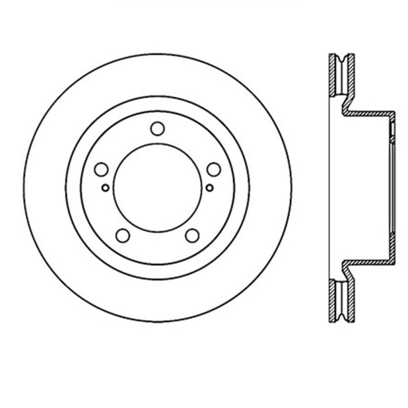 Stoptech 127.44162R Slotted & Drilled Sport Brake Rotor